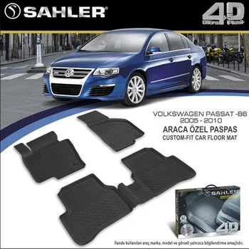 

Floor Mats Liner 4.5D Molded Black Fits Volskwagen Passat B6 2005-2010 Rubber Floor Mats