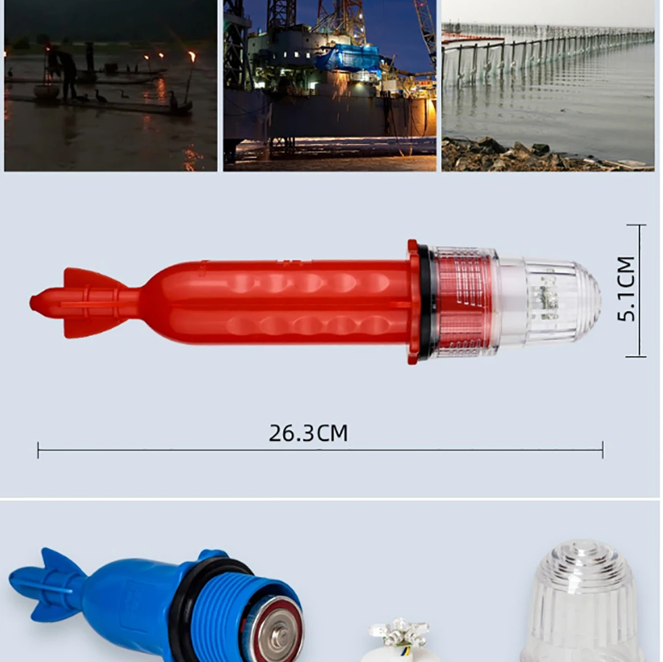 underwater led boat lights Attract Fish Lights Deep Fishing Float Led Light Fishing Light Lure Underwater Attracting Indicator Outdoor Fishing Wholesale submersible led lights