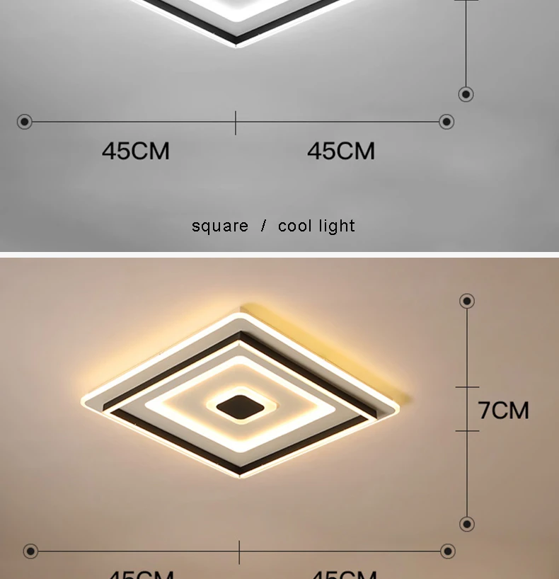 Chandelierrec, современный светодиодный потолочный светильник Lampara de techo для гостиной, спальни, низкие потолки, Домашний Светильник, потолочные светильники