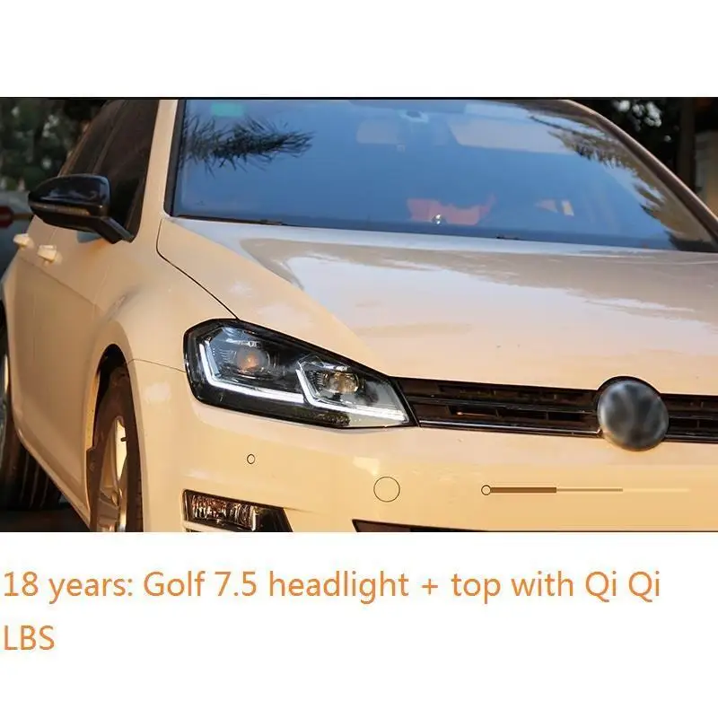 Ходовые огни Luces Para авто светодиодный Assessoires Поворотники боковые Automovil автомобильное освещение фары 18 для Volkswagen Golf 7 - Цвет: Number 7