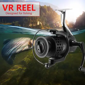 

Fishing Wheel Spinning Wheel Metal Road Spool Gear Alloy Black Fishing Reel