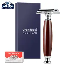 Grandslam, три части, открытая расческа, двойная кромка, безопасная бритва, классическая профессиональная ручная безопасная бритва, бритва с 10 лезвиями