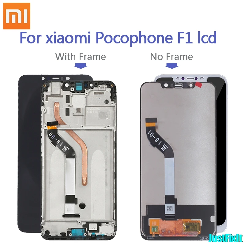 

100% New for Xiaomi Pocophone F1 LCD with Frame Touch Screen Display Digitizer for Xiaomi Poco F1 India Repair Parts LCD Display