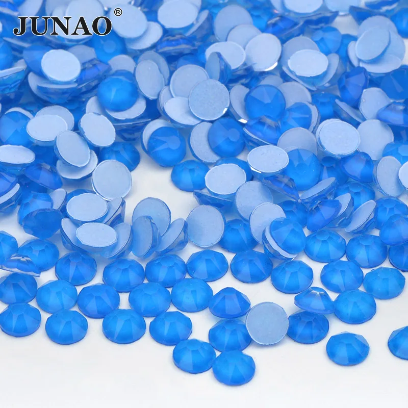 Neon Blue JUNAO SS20 неоновые стеклянные стразы для ногтей с плоской задней стороной, стеклянные стразы, стразы для обуви - Цвет: Neon Blue
