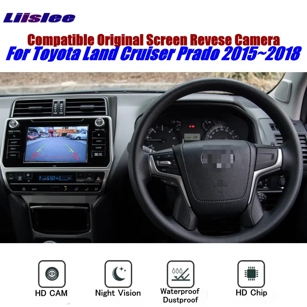 

For Toyota Land Cruiser Prado 2010-2018 Back Up Rear View Parking Camera RCA HD CCD CAM OEM Display Reversing Image Upgrade Kit