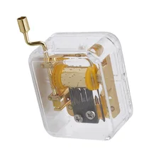 Высокая акриловая ручка металлический механизм музыкальная шкатулка детская игрушка Рождественский подарок на день рождения KTC 66