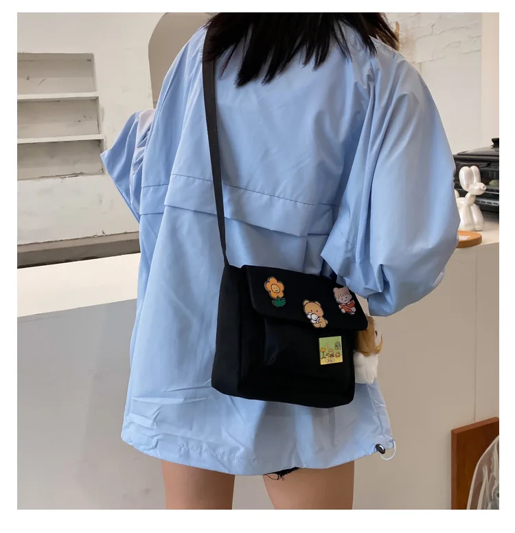 Cute Canvas Small Bag Female 2022 New Japanese Harajuku Diagonal Bag Wild Student Girl Shoulder Bag Bags for Women