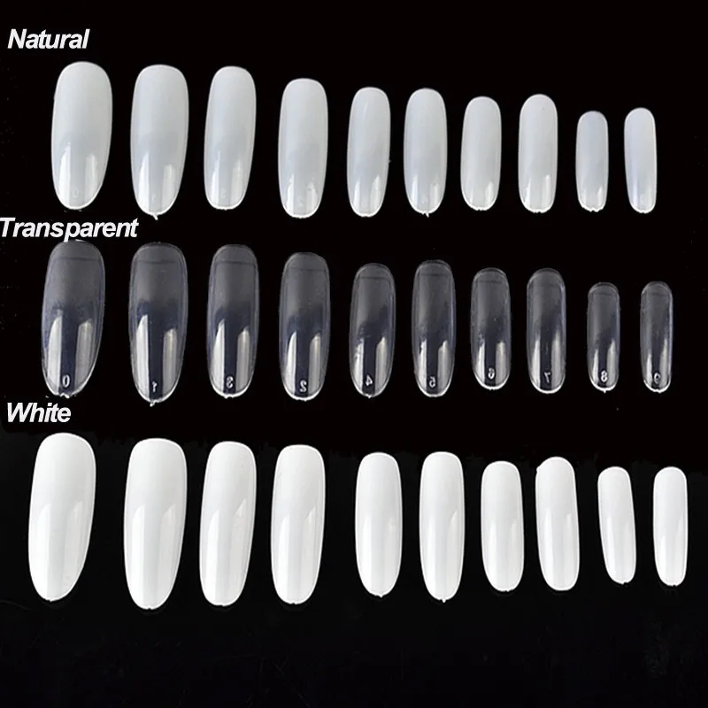 500 шт./пакет круглые овальные ногти прозрачные натуральные белые французские акриловые роспись ногтей ABS кончик ногтей Аксессуары для маникюра