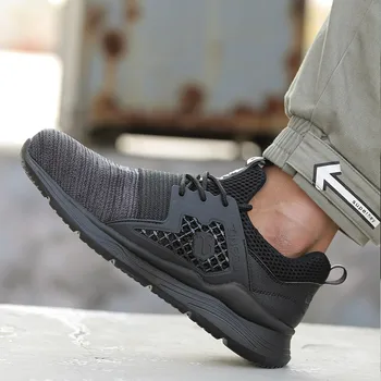 

Safety Shoes for Men Anti-smash and Puncture Mountaineering Style Leisure Protection Shoes Safety Shoes