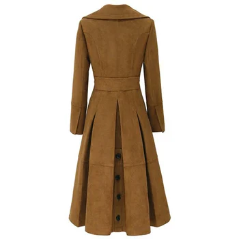 

Trench Women Clothing 2020 Coat Winter New Fashion High-end Large Size Long Sleeve Long Female Windbreaker Outerwear YR690