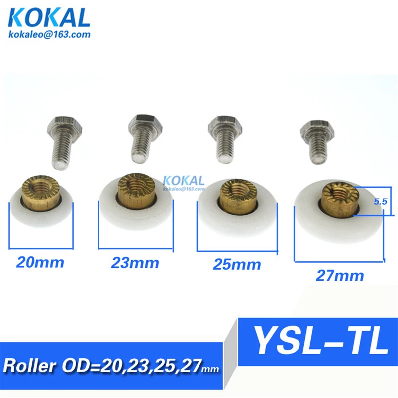[YSL TL]shower room copper roller wheel bathromm sliding copper wheel glass door window roller
