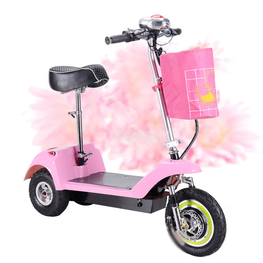 ^*Best Offers Adult Mini Foldable Electric Scooter 3 Wheel Lady Women Mini Electric Bike Bicycle Instead Of Walking 36V 300W Brushless Motor