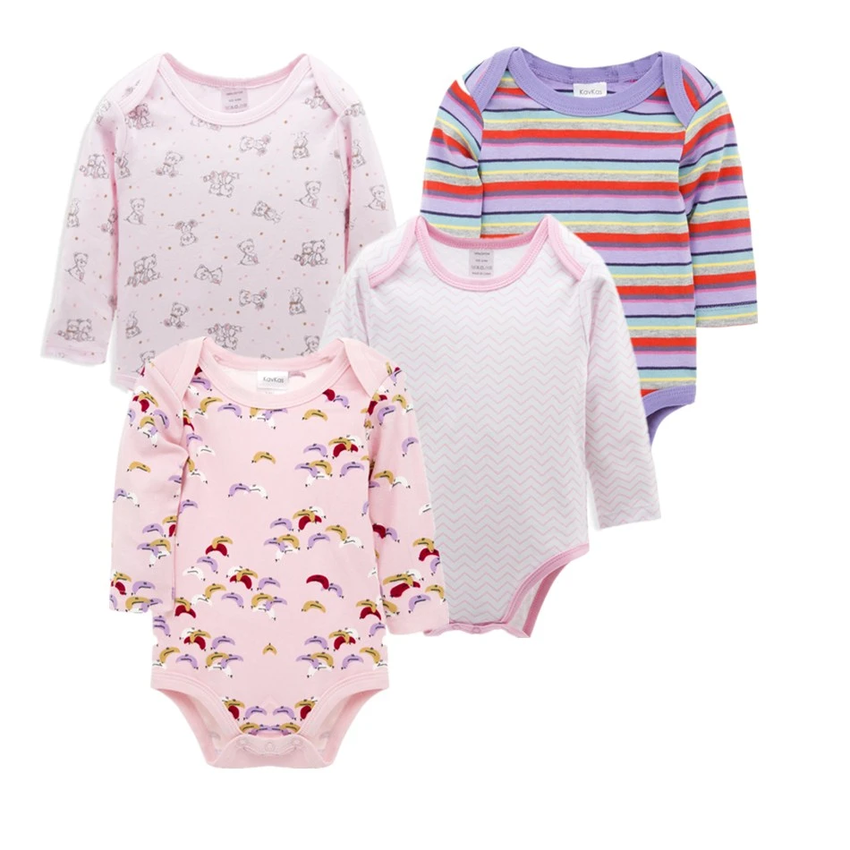 4pcs Lot Baby Girl Clothes Cotton New Born Baby Boy Bodysuits 0 12months Long Sleeve Pyjamas Bebe Infant Costume Usaq Geyimleri Bodysuits Aliexpress