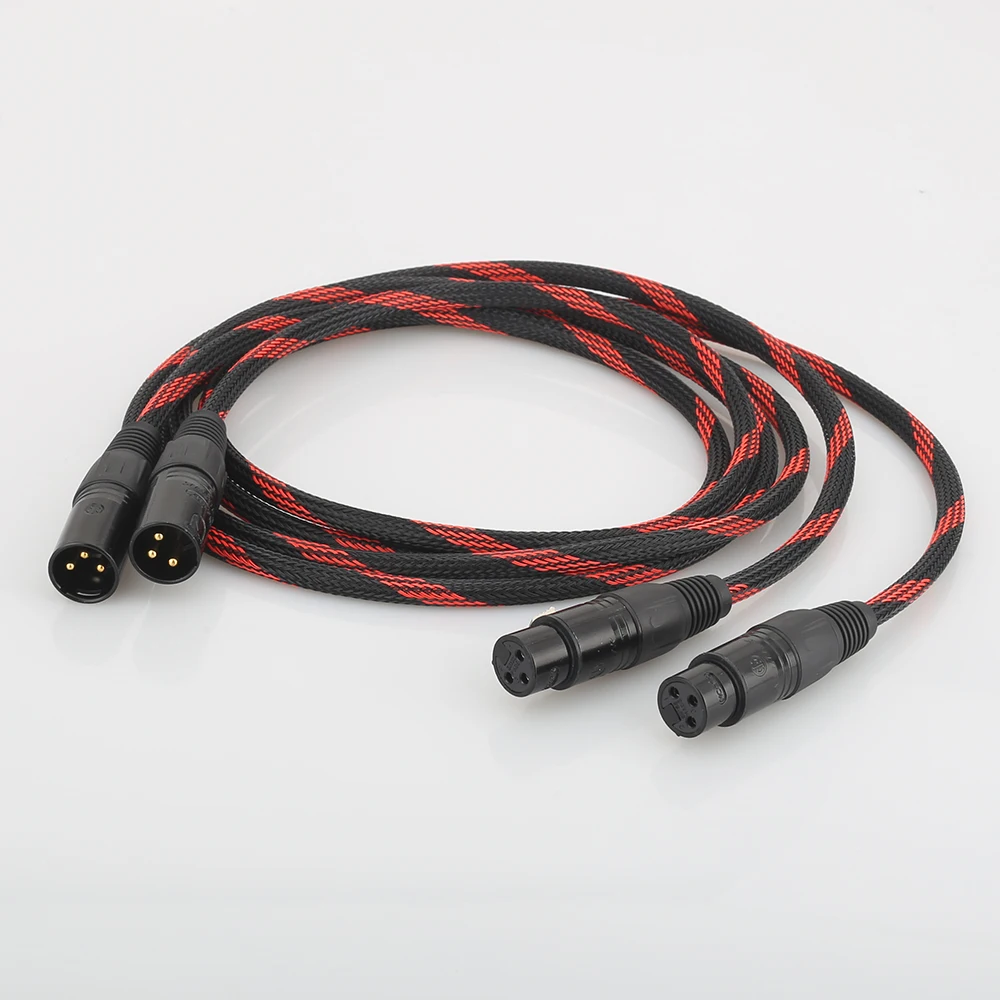 A53 HI End медный XLR сбалансированный аудио кабель 4N OFC 3 Pin 2 папа мама кабель|Кабели VGA|