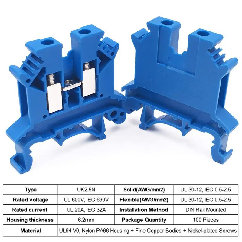 Combiner DK2.5N BL 10 банд распределения питания Dk2.5N коробка разъем din рейка клеммные