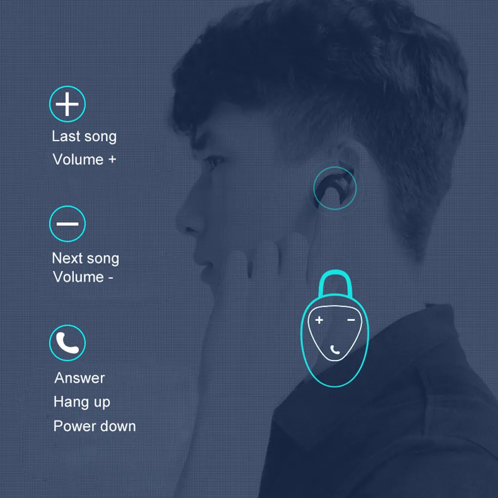 Mosunx легкая bluetooth-гарнитура, спортивные наушники с зарядным устройством, микрофон, гарнитура для всех смартфонов iPhone