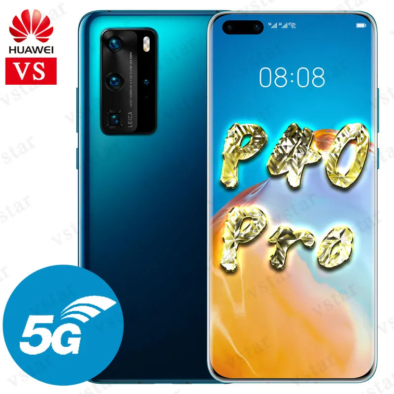 Оригинальный HUAWEI P40 Pro 5G смартфон 6 58 дюймов Kirin 990 Восьмиядерный Android 10 SA/NSA in Screen