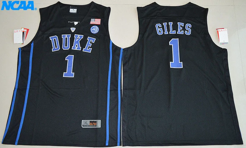 Новое поступление высокое качество Duke Harry Giles#1 футболка колледжа ограниченная Спортивная футболка S-XXXL