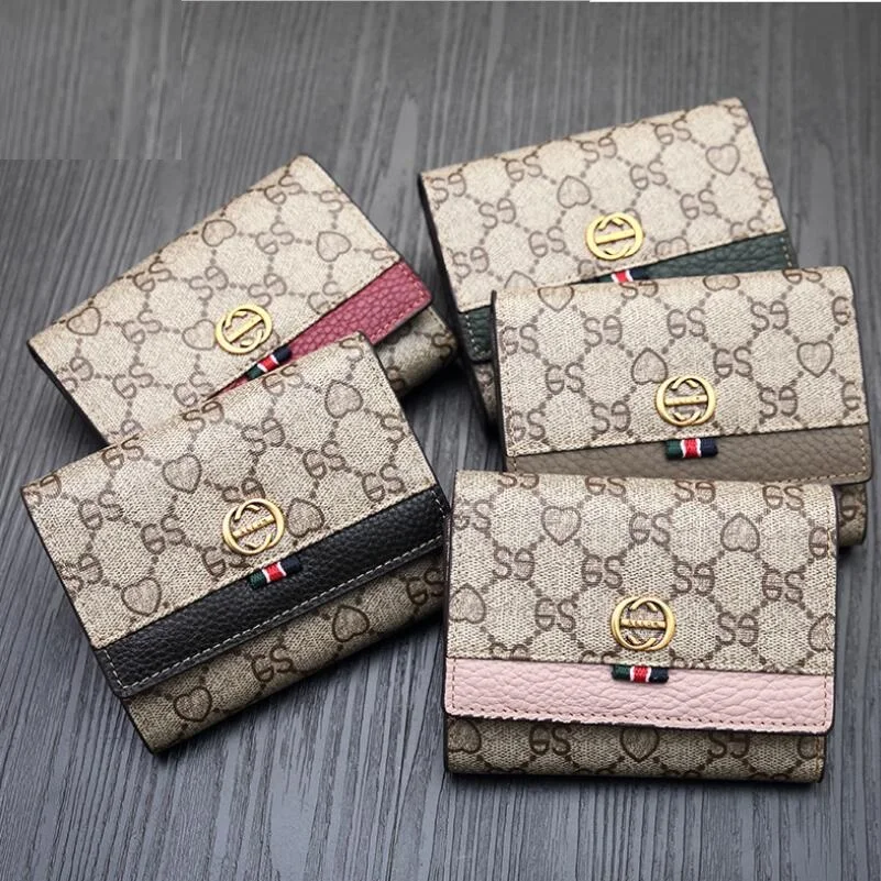 

New Dionysian Small Wallet Short-style Genuine Leather Handbag Folding Cowhide Lady's Wallet Tide