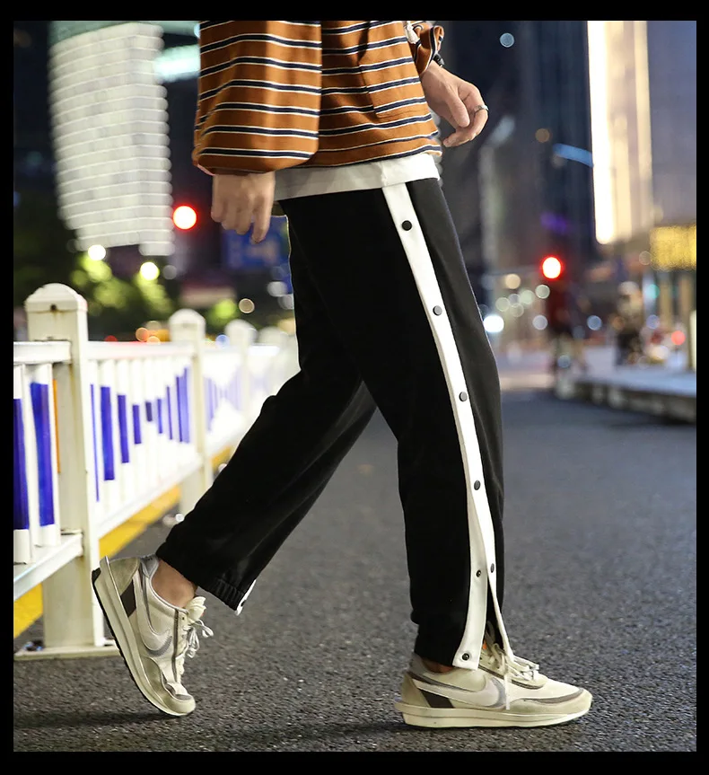 Black for Fog Street Pants Women  Cargo Pants Hip Hop Slim Fit Ribboned Waistband Track Pants