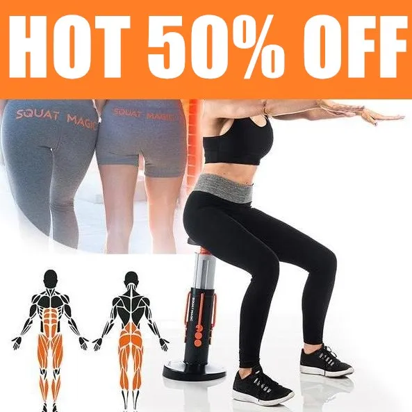 

Durable Squat Adjustable Height 3 Resistance Levels Lightweight Low Impact Exercise Assistant Gym Magic Workout