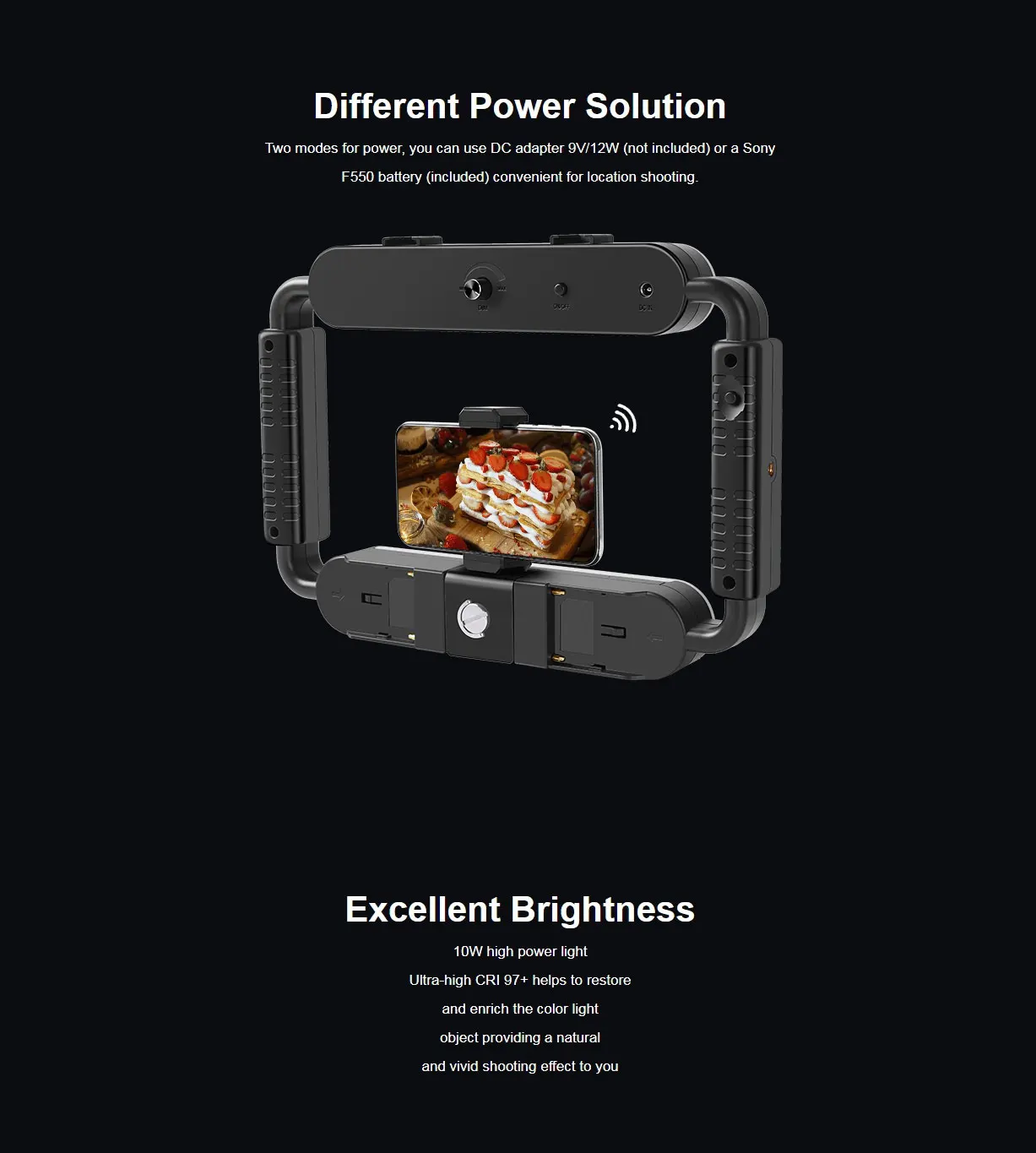 GVM TL-10S 10W Smartphone Video Rig Vertical Shooting LED Ring Light LED Video Light 4 Hc2711c22d38644df9a8f665e96b97f3cL