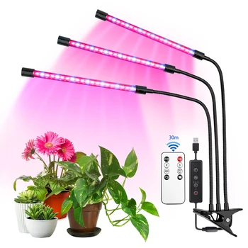 

3 Heads Full Spectrum LED Grow Light 3 Heads Full Spectrum LED Grow Light Flexible Holder Clip Desk Lamp for Home Garden Plant