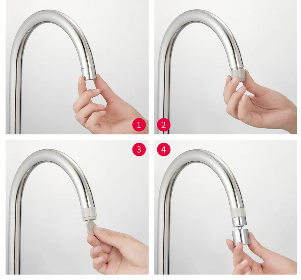 Xiaomi DABAI кухонный аэратор водный диффузор Bubbler цинковый сплав водосберегающая головка фильтра кран с форсункой соединитель двойной режим