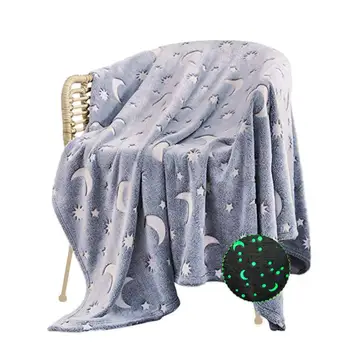 

Luminous Throw Blanket Soft Flannel Blanket Warm Nap Cover Growing Blanket For Children Bedroom Couch Sofa Office Christmas Gift