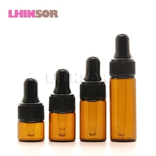 50 шт./Партия 1 мл 2 мл 3 мл 5 мл Янтарный стеклянный флакон с пипеткой баночки бутылочки с пипеткой для косметических духов Doterra бутылочки эфирного масла