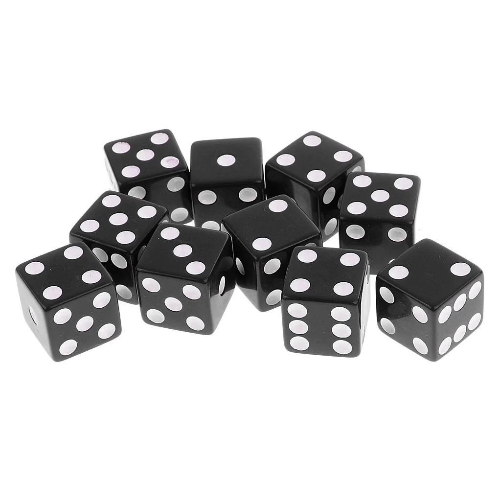 Set/10pcs Six Sided D6 Digital Dice Party Gaming Dice D&D RPG Board Game Parties Board Game Dices Polyhedral Dices