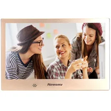 10," Роскошная металлическая цифровая фоторамка 1024*600 HD экран 720P MP3 MP4 музыкальный видео плеер календарь альбом фотографии дисплей