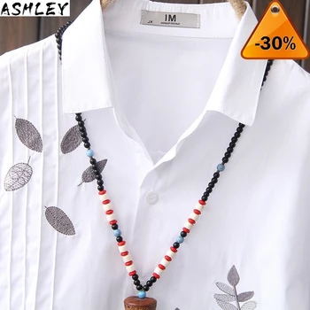 

size Cotton Plus Embroidery women loose long white shirts spring autumn NEW casual ladies blouse female tops oversize