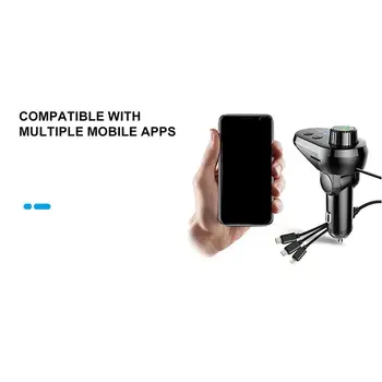

Car Mp3 Player One For Three Car Charger Car Hands-free Receiver Fm Launch Intelligent Fast Charging