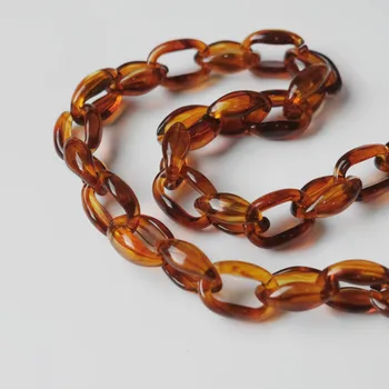 

2020 Luxury DIY Handbag Chain Accessory Chain Women Black Beige Amber Detachable Resin Strap Women Clutch Shoulder Purse Chain