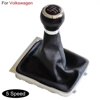 

5 Speed 6 Speed Manual Car Gear Lever Shift Knob Shifter Gaiter Boot For Volkswagen VW Passat B6 B7 2005-2012 Car Accessories