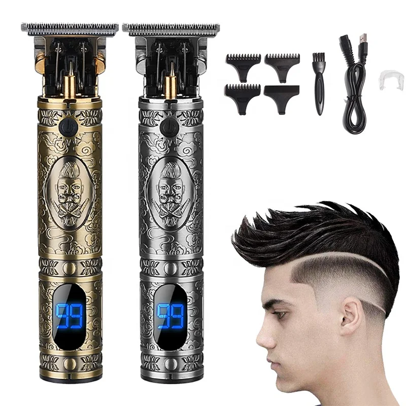RESUXI-cortadora de pelo profesional con pantalla LCD para hombre, recargable Barba, inalámbrica, herramientas de corte de pelo afeitadora barba maquina cortar pelo profesional corta pelo hombre