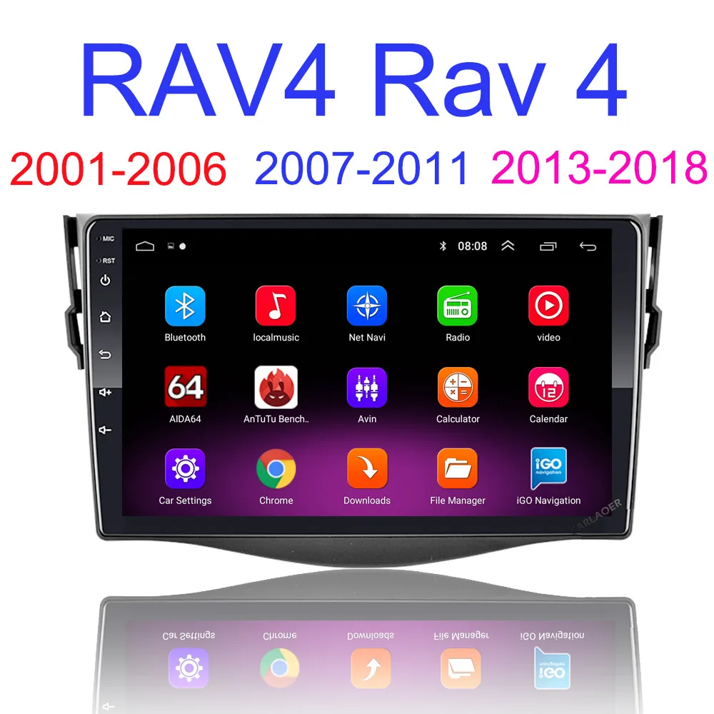 Reprodutor de navegação gps para toyota rav4, carro android, gps, navegação por gps, para toyota rav4, rav 4, 2001-2006, 2007, 2008, 2010, 2011 som estéreo multimídia para carro, rádio multimídia