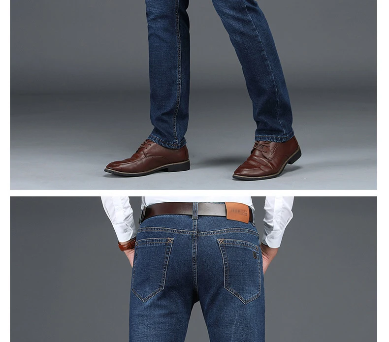2020 новые осенние мужские джинсы, мужские джинсовые штаны, мужские прямые джинсовые штаны со средней посадкой, модные обтягивающие брюки