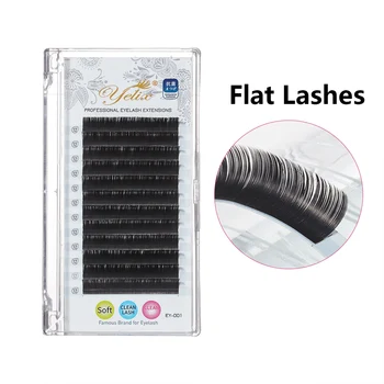 

Yelix New ellipse flat lashes High grade faxu Mink flat eyelash extensions individual eyelashes nature 8-15mm Mix makeup cilios