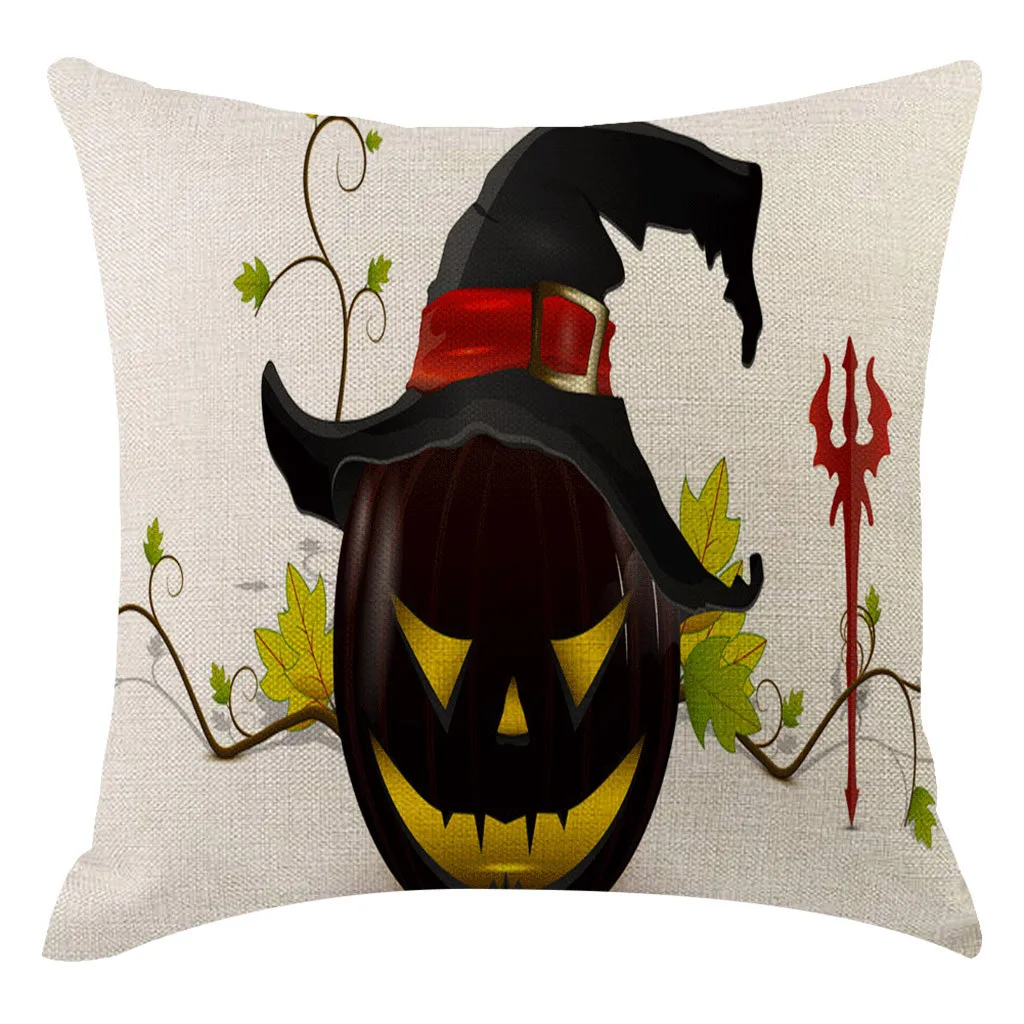 Pillow cover set 4PCS Halloween Pumpkin print Pillow Cover Pillowcases Decorative Sofa Pillow Cushion Cover Pillow cover 45x45cm