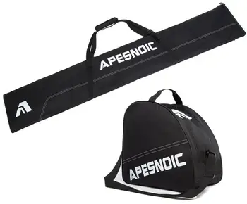 

APESNOIC Ski Bag and Boot Bag Combo,Ski Bag Up to 200 cm & Boots Size 13 Waterproof Two-Piece Ski Trave Bags for Men,Women