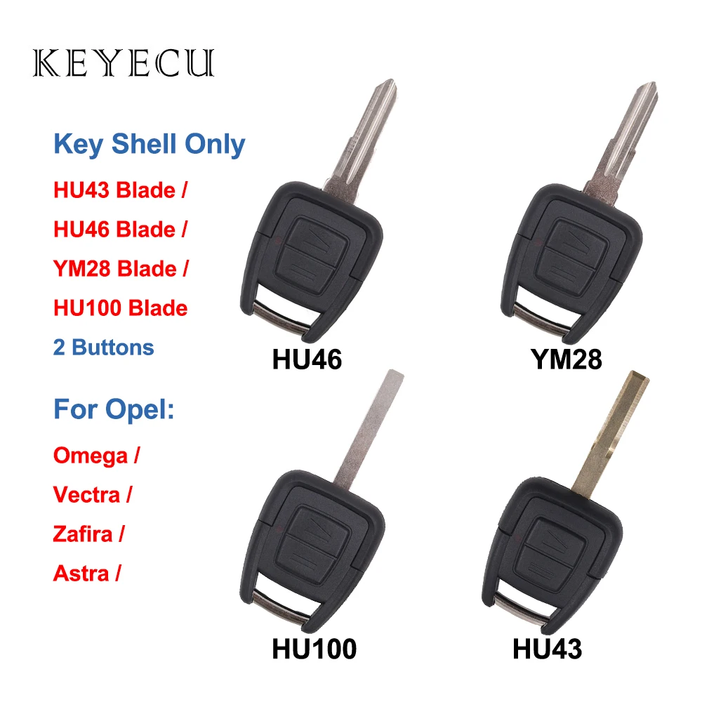 Keyecu 2 кнопки дистанционного ключа оболочки чехол для Opel Vauxhall Vectra Zafira Omega Astra |