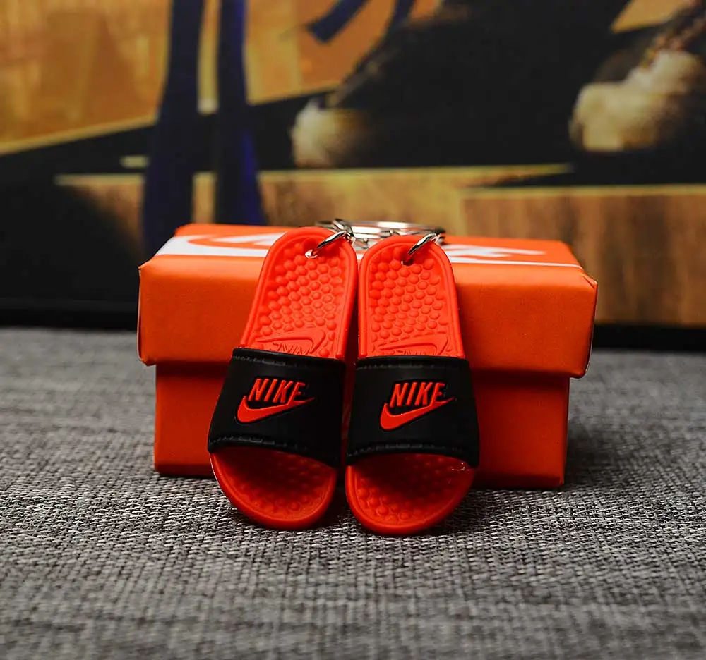 a pair w box Дропшиппинг DIY 3D тапочки брелок рюкзак ювелирные изделия креативный подарок на день рождения Пары Рождественский тапок брелки - Цвет: a pair w box
