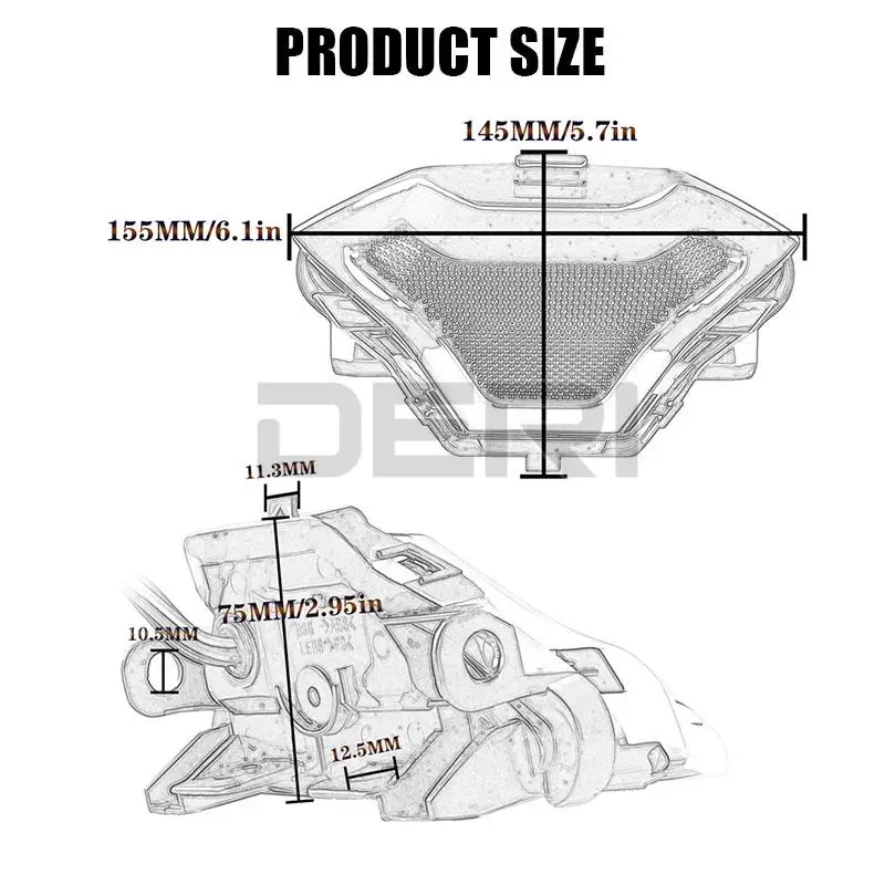 ������� LED �̵� ���� ���� �극��ũ�� ǥ�õ�, �߸��� MT03 2014-2023 R3 R25 2013-2020 MT07 2013-2017 12V