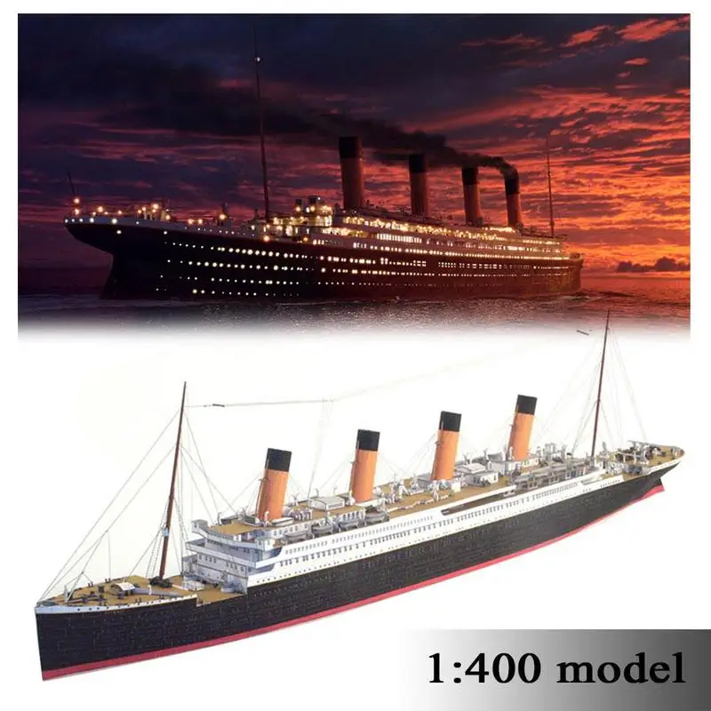 3D 1/400 British Cruise Titanic Ship DIY Paper Model Kit Toy Desktop Decor