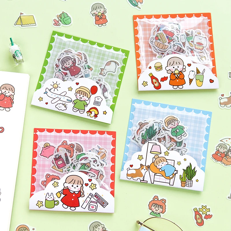 40pcs Cartoon Sticker Set Sweet Food Dessert Notes Journal Stationery Kawaii Girls Scrapbooking Diy Diary Album Stick Label | Канцтовары