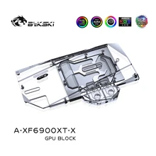 Bykski – bloc de refroidissement à eau pour XFX Radeon RX 6800 XT Speedster Merc 319/RX 6900XT, carte GPU/couvercle complet en cuivre