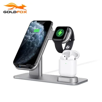 

15W Wireless Charger Fast Charging Stand for Iphone 12 SE2 11 pro Samsung Wireless Charger for iWatch 5 4 3 2 For AirPods 2 Pro