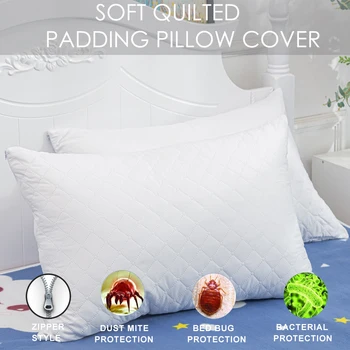 

Ultrasonic Pattern Pillow Cover 50x70cm Bed Pillow Protector Dust Mites Zipper Pillowcase
